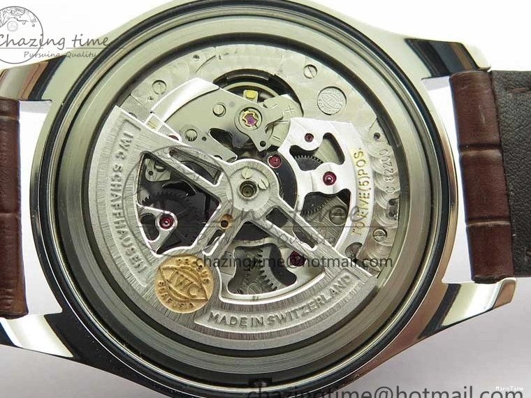 MIROTIME 0408 Original Portuguese IW358304 ZF 1:1 Best Edition SS White Dial RG Markers on Leather Strap A 7077